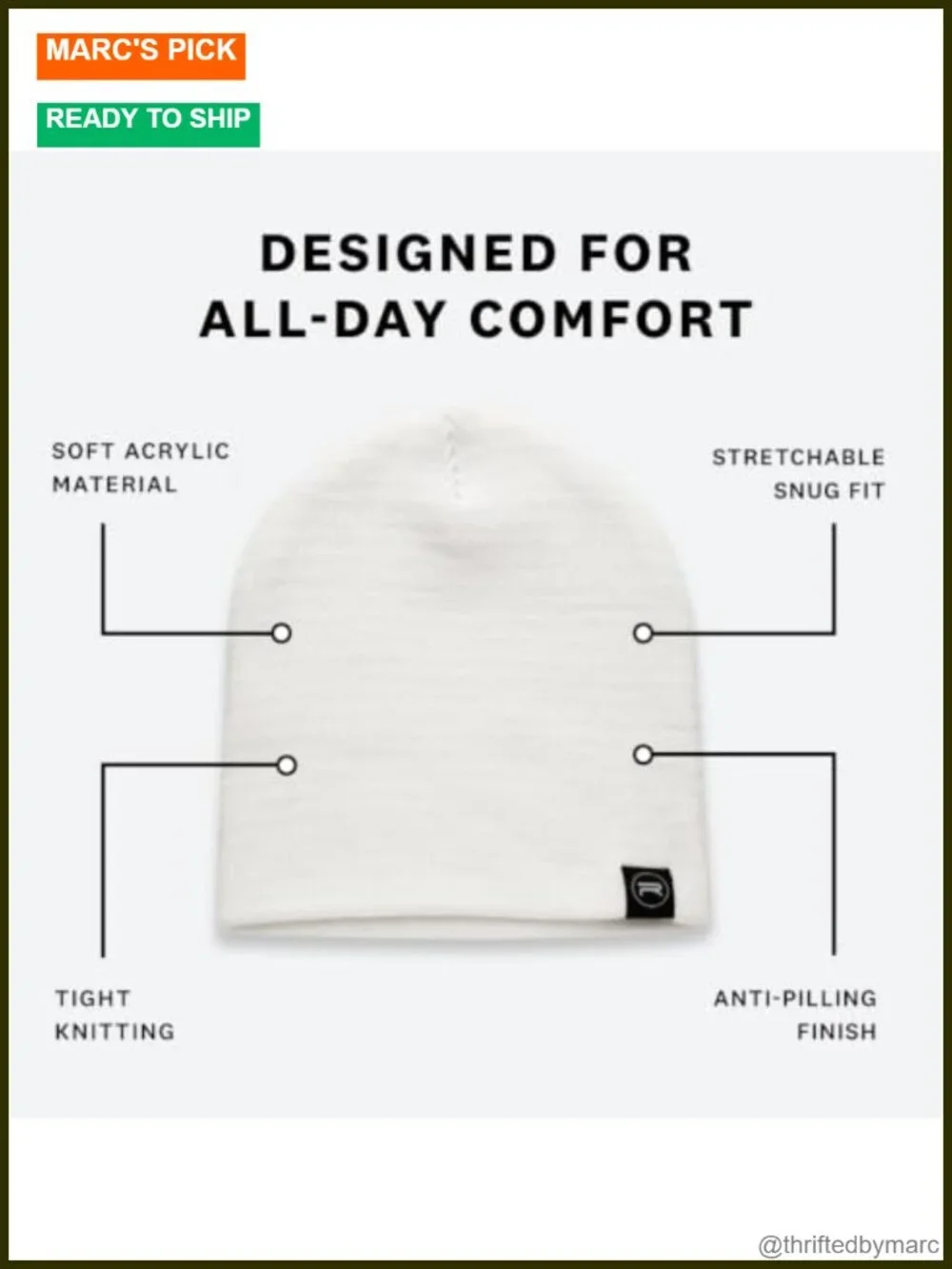 Soft Knit Beanie Hat - Warm and Durable Cuffless Classic Beanie